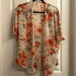 Chocolate Floral Cover Up #712